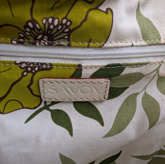 Savoy Anthropologie Woven Tan and White Woven Wicker Picnic Purse Handbag - Picture 12 of 15